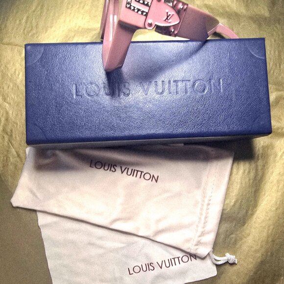 Mauve Louis Vuitton Metal-trimmed Square Sunglasses w/ Original Packaging - Picture 7 of 13